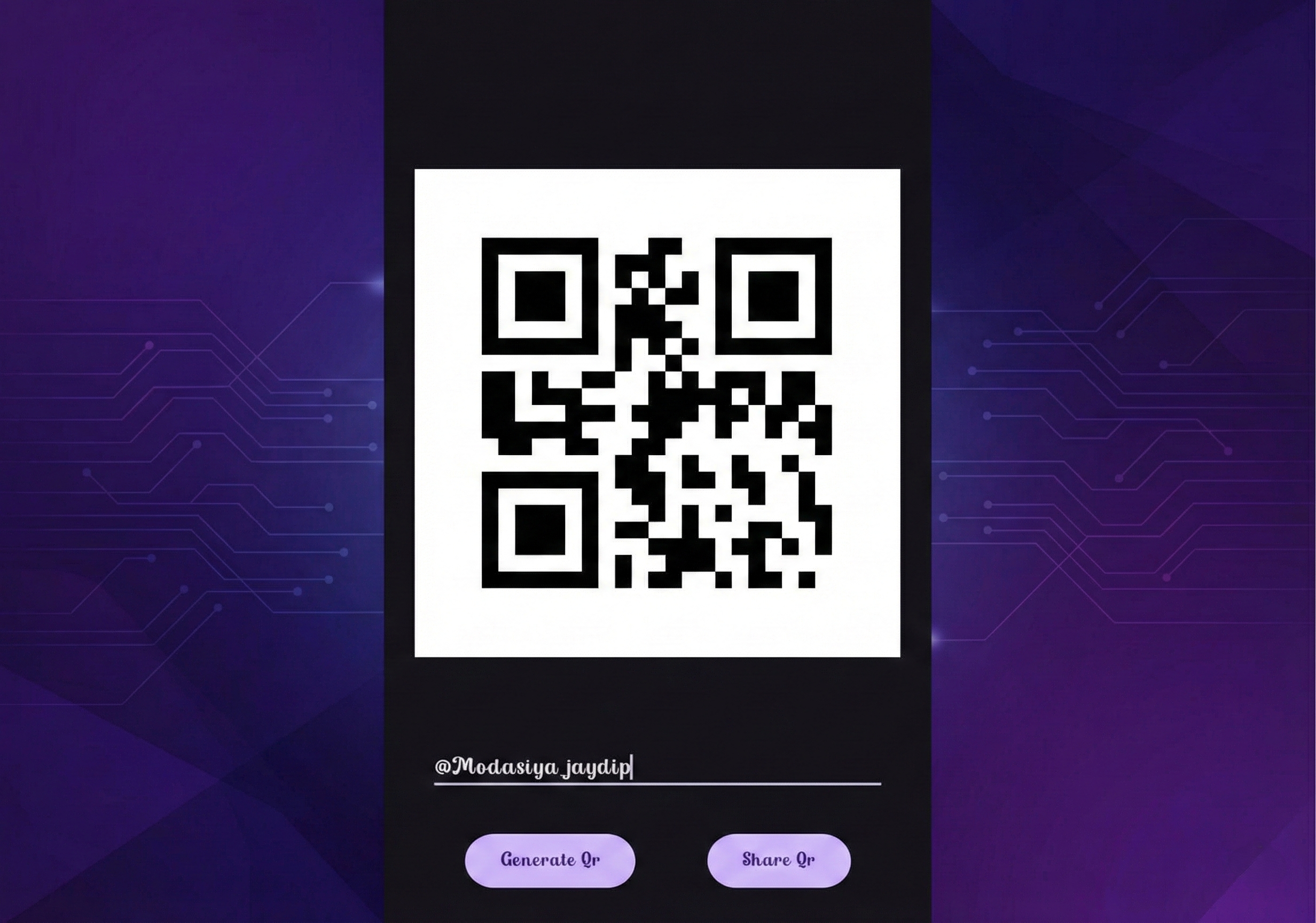 Android QR Code Generator & Sharing App